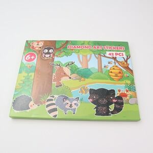 Diamond Art Stickers Craft Kit Animals 42 Pieces Age 6 Plus